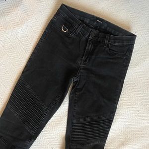 J Brand Black Moto Jeans